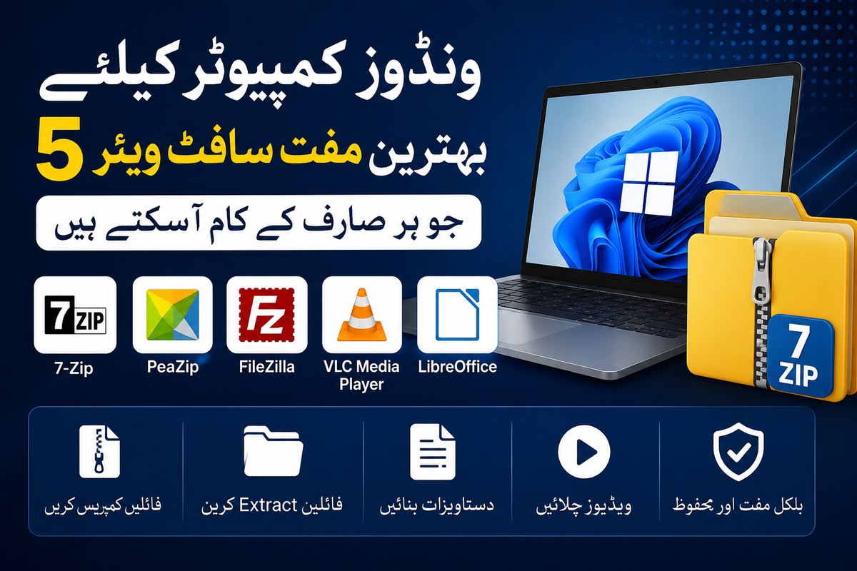 Windows PC کے لیے مفت اور مفید سافٹ ویئر